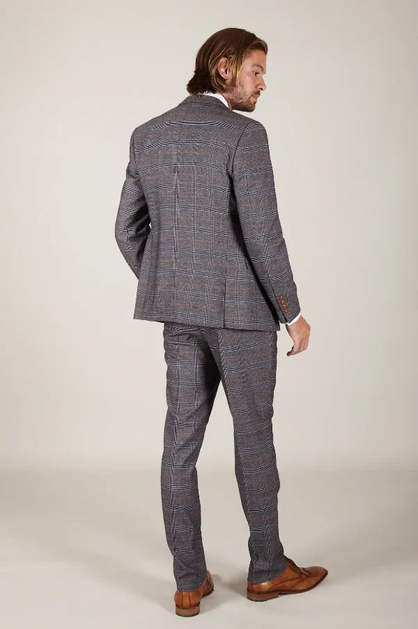 Dreiteiliger Herrenanzug Jenson Grey/Tan Mix and Match