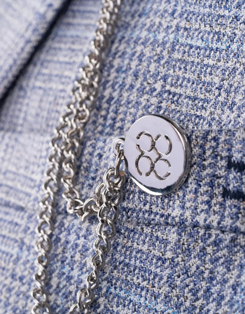 Hellblauer 3 - teiliger Anzug Cavani Caridi sky blau