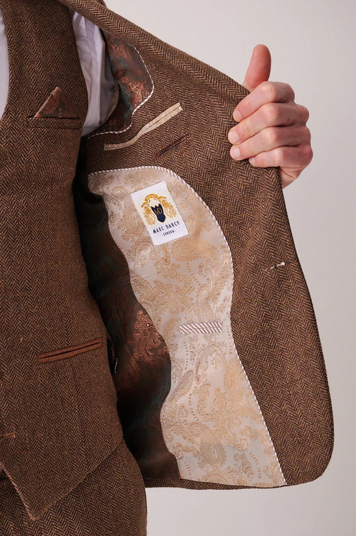 3-teilig Herren Anzug Tweed Dean Tan - Marc Darcy