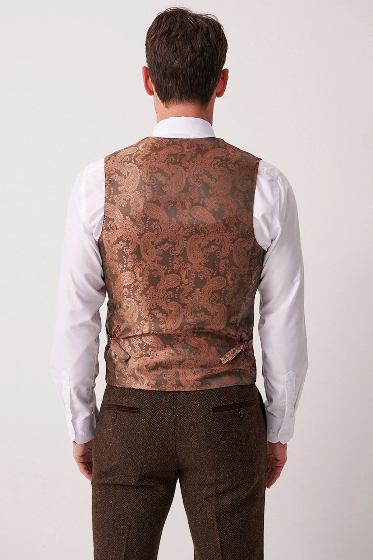 Marc Darcy - Weste Dean Brown Tweed