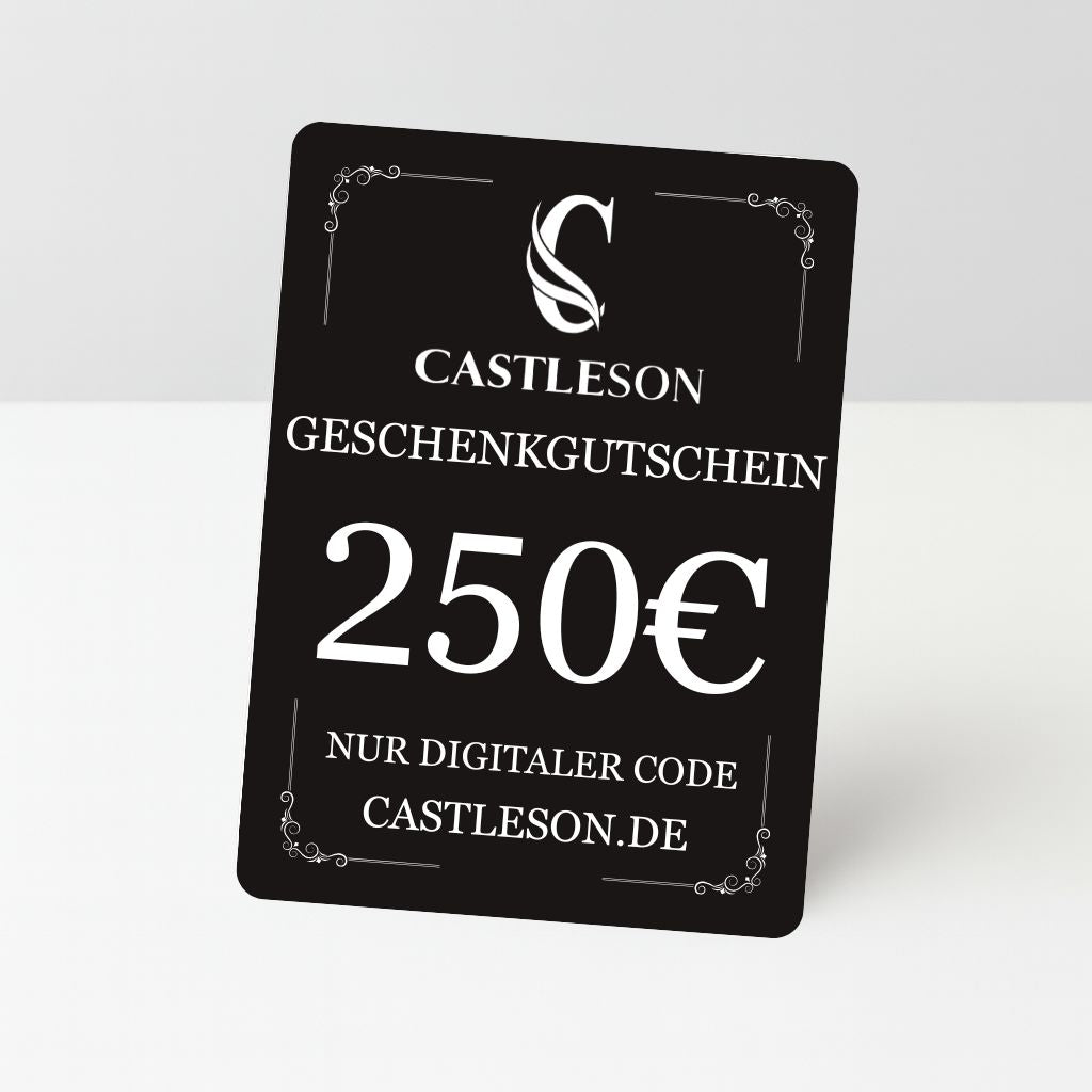 €100 CASTLESON Geschenkgutschein – Für Herrenanzüge &