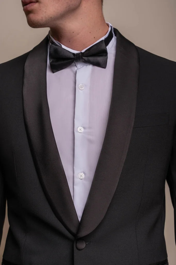 2-teilig - Schwarzer Smoking - Cavani Aspen Schwarz - tuxedo