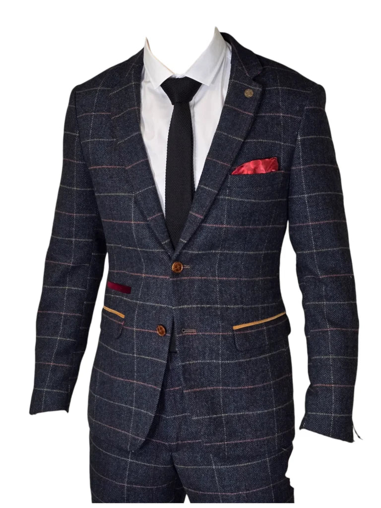 2-teiliger Anzug - Herrenanzug - Tweed Eton 2pc - tweedelig