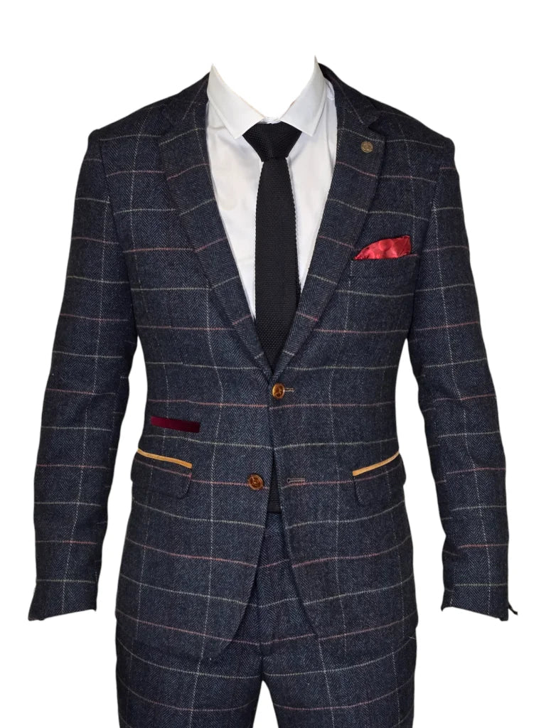2-teiliger Anzug - Herrenanzug - Tweed Eton 2pc - tweedelig