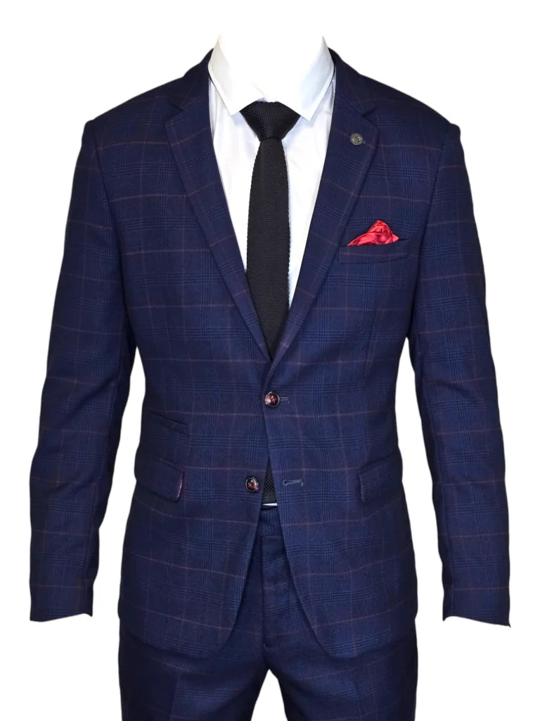 2-teiliger Navy Blue Herrenanzug - Edison Redline 2pc