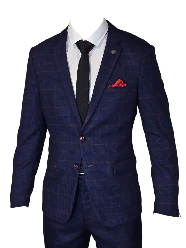 2-teiliger Navy Blue Herrenanzug - Edison Redline 2pc