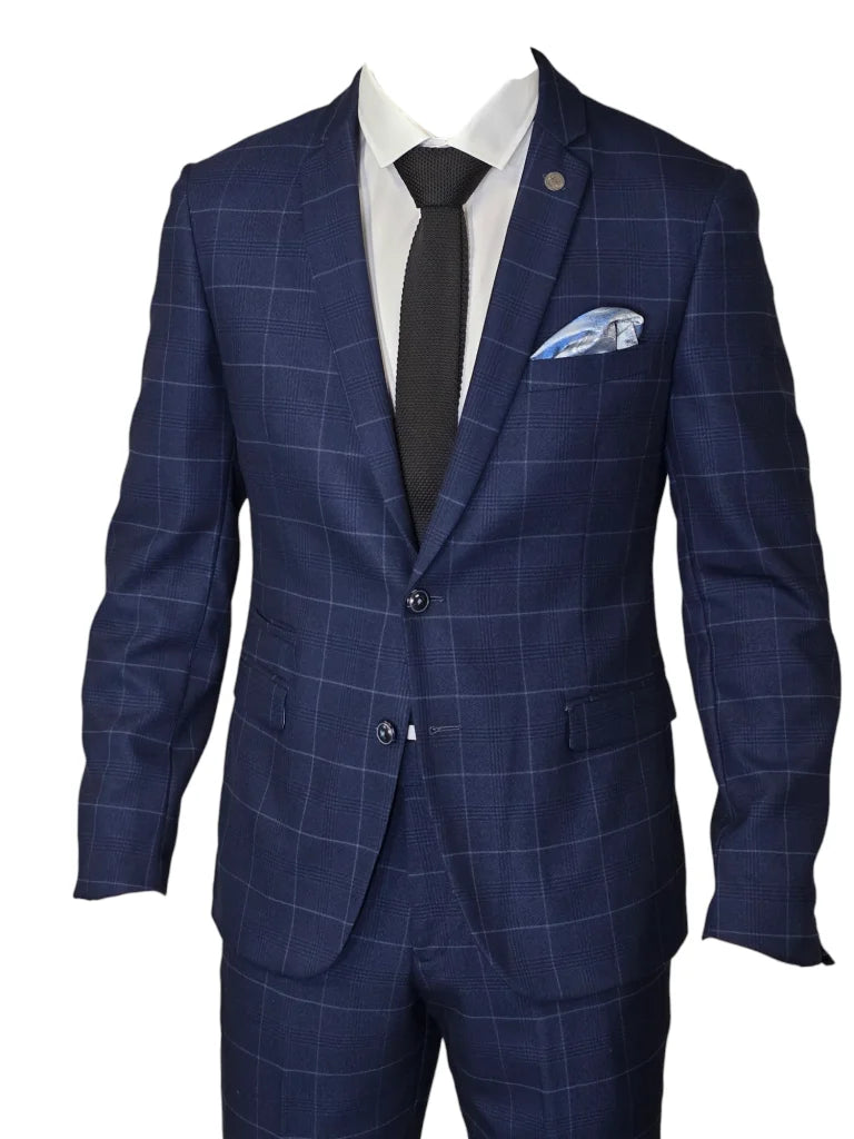 2-teiliger Navy Blue Herrenanzug - Edison Sky 2pc
