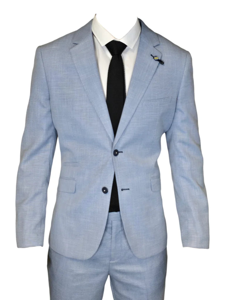 2-teiliges Set – Slim Fit Hellblauer Anzug – Cavani 2-teiliges Miami Sky Set