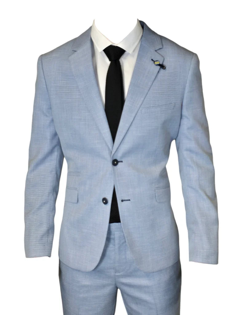 2-teiliges Set – Slim Fit Hellblauer Anzug – Cavani 2-teiliges Miami Sky Set