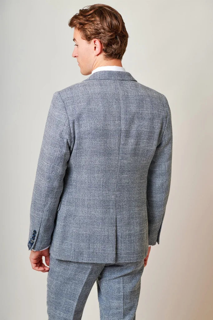2-teiliges Tweed-Anzug – Marc Darcy Kris Sky Blue