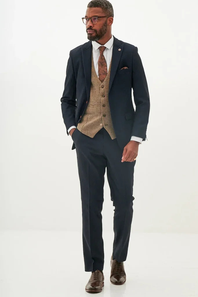 3-teiliger Herrenanzug - Marc Darcy Max Navy Mix and Match