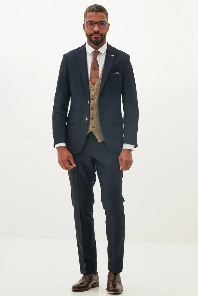 3-teiliger Herrenanzug - Marc Darcy Max Navy Mix and Match