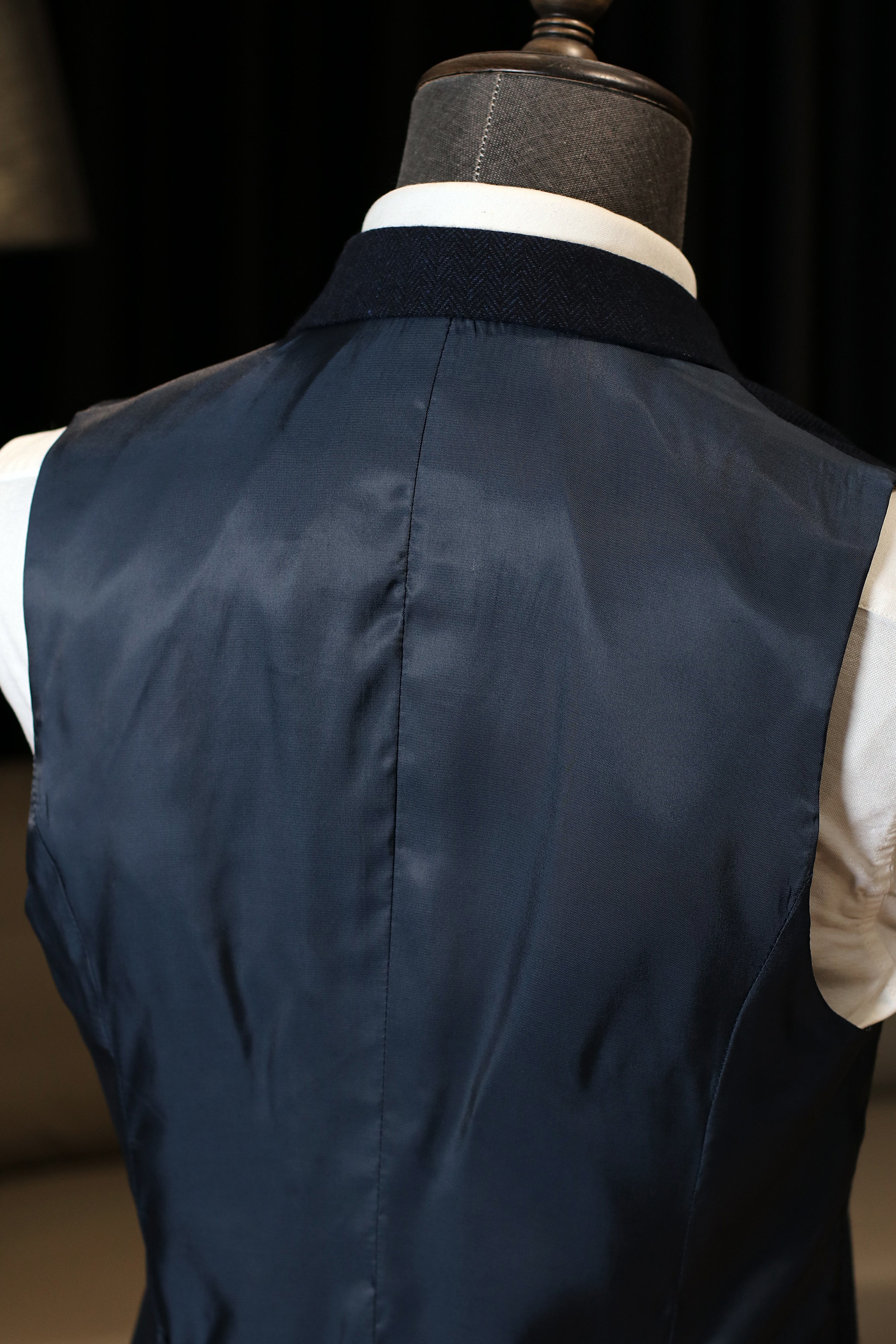 CASTLESON - Weste Chief Navy Tweed