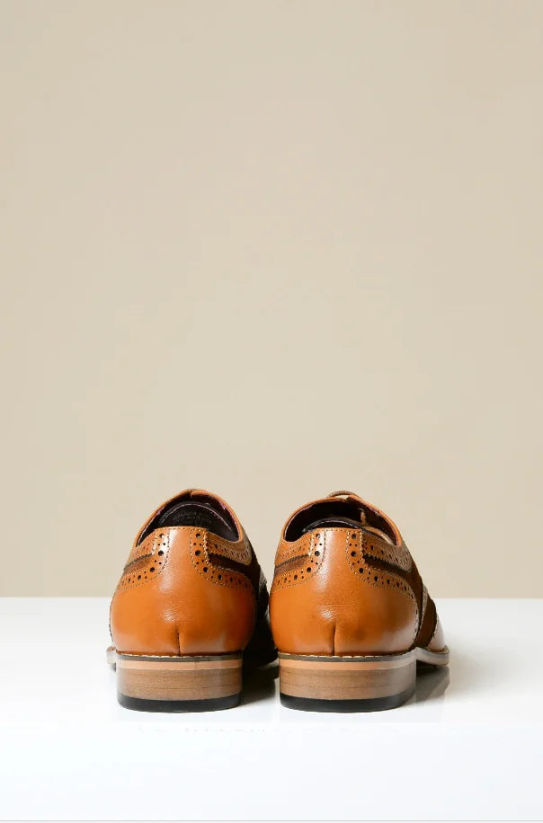 Braune Lederschuhe Marc Darcy Bradley - Wingtip Brogue