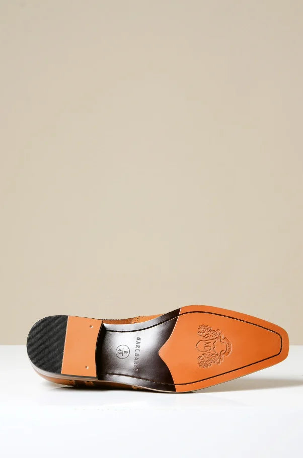 Braune Lederschuhe Marc Darcy Bradley - Wingtip Brogue