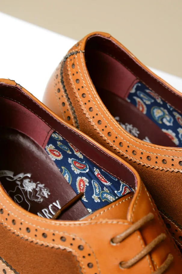Braune Lederschuhe Marc Darcy Bradley - Wingtip Brogue