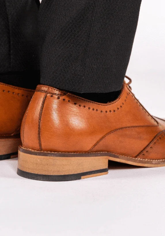 Braune Lederschuhe Marc Darcy Carson Wingtip Brogues