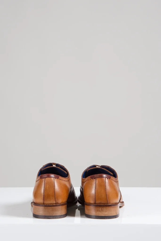 Braune Lederschuhe Marc Darcy Carson Wingtip Brogues