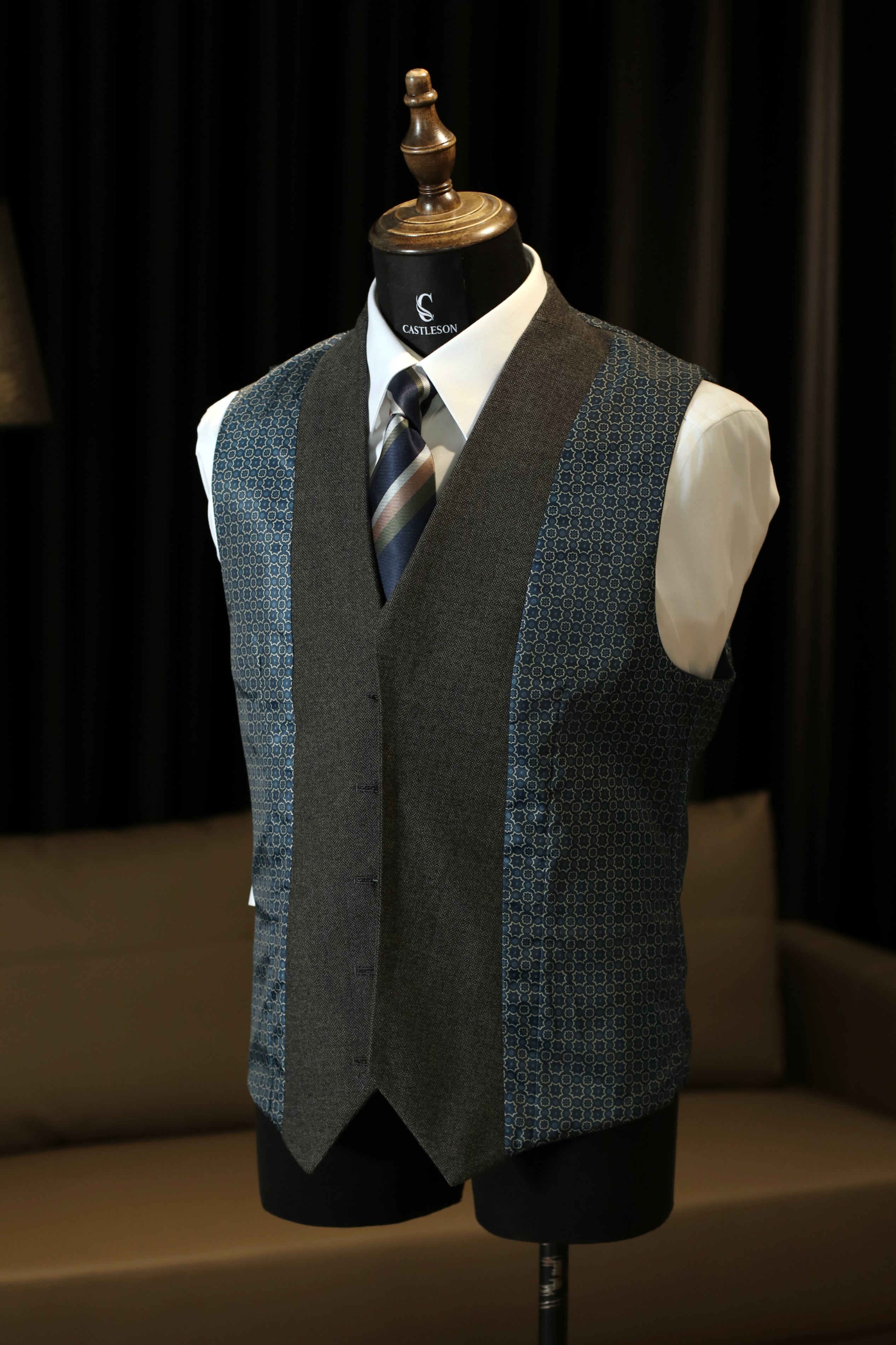 CASTLESON Chief - Dreiteiliger Herrenanzug Grau - driedelig