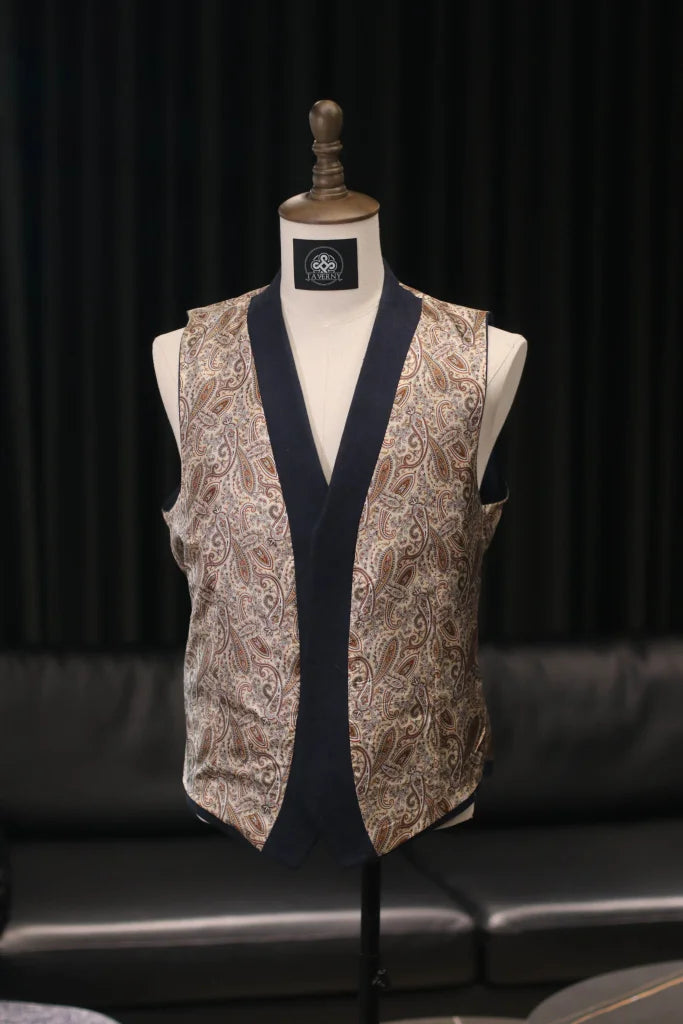 TAVERNY Chief - Herrenanzug marineblauer Tweed - driedelig