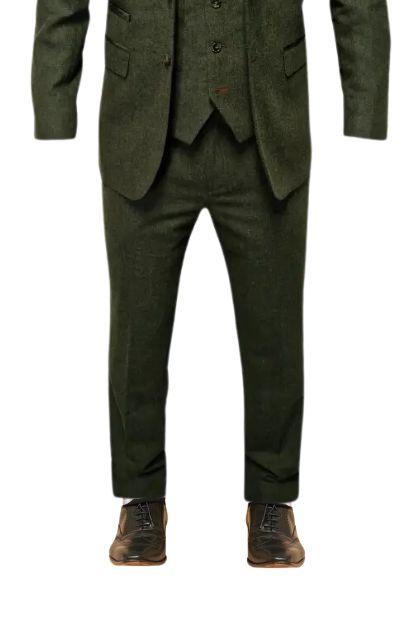 TAVERNY - Pantalon Olive Tweed