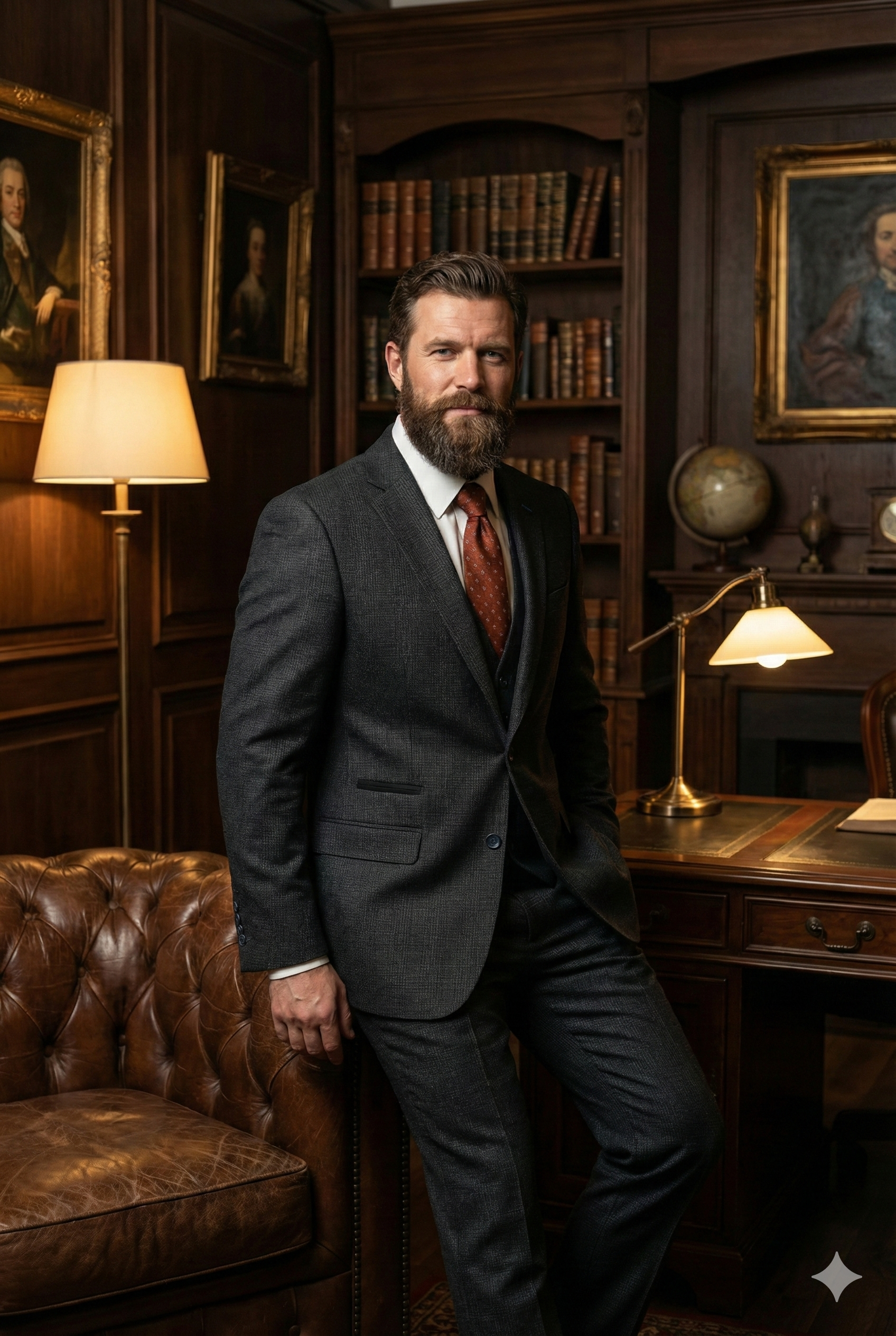 CASTLESON Marshal - Dreiteiliger Herrenanzug Olive