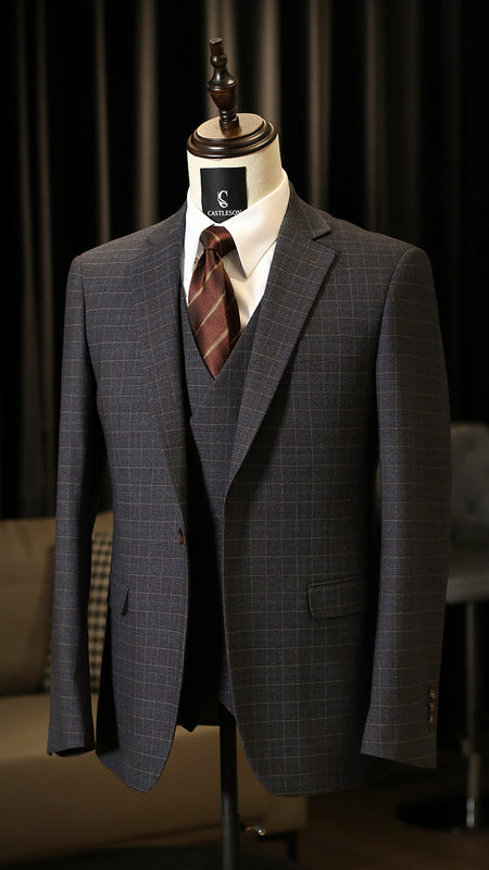 CASTLESON Phantom – Dreiteiliger Herrenanzug Grau