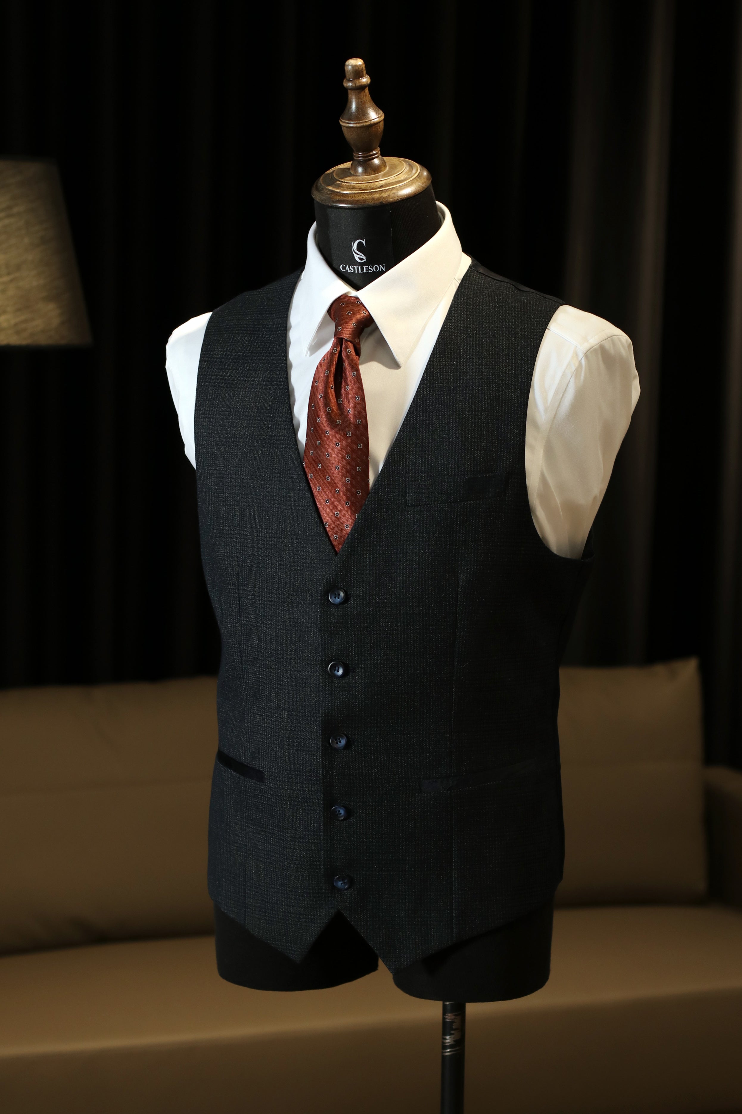 tweed-gilet-olijfgroen-castleson