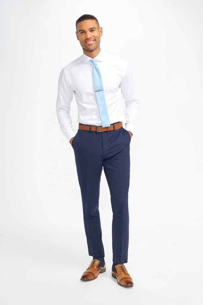 Cavani James – Hose Navy Super 130s Wolle - Pantalon