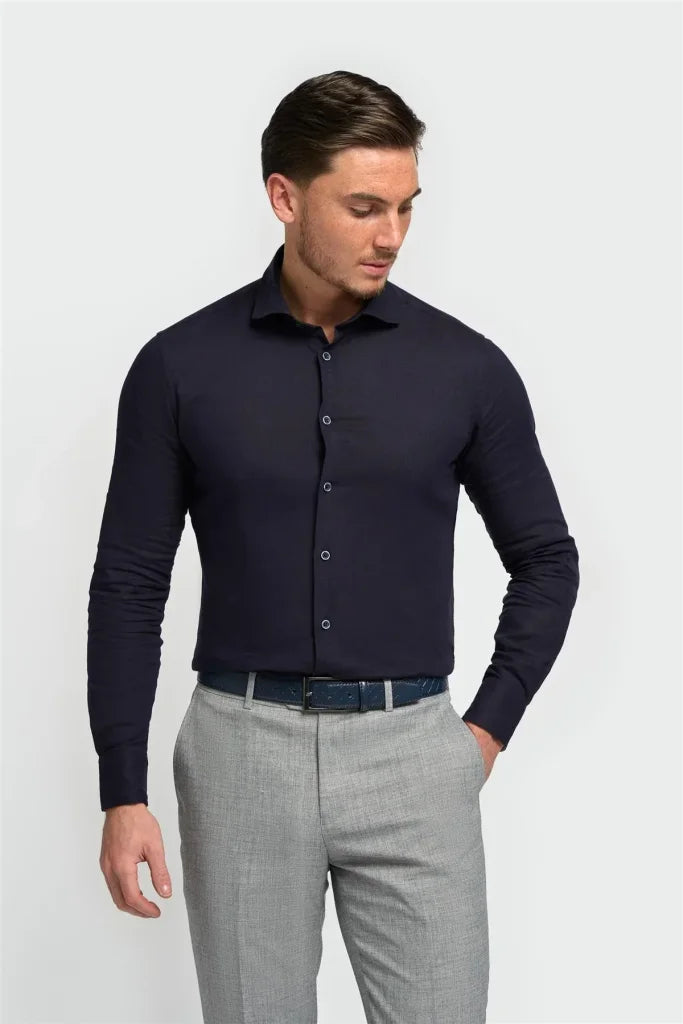 Cavani - Matera Hemd Navy - overhemd