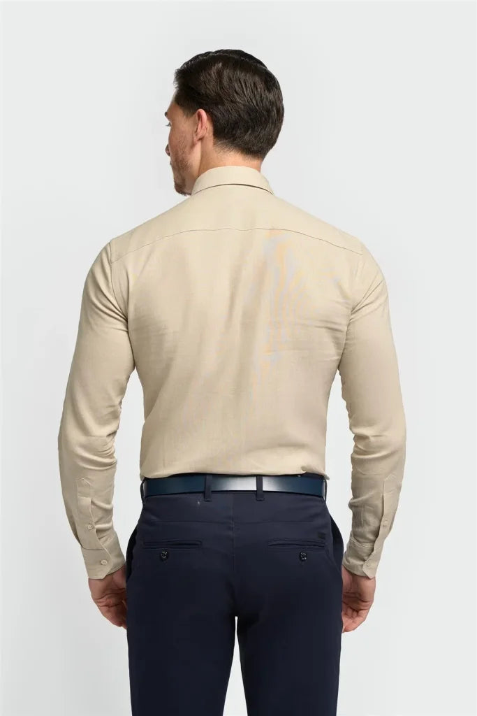Cavani - Matera Hemd Taupe - overhemd