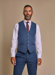 Cavani - Kamizelka Carnegi Granatowy Tweed