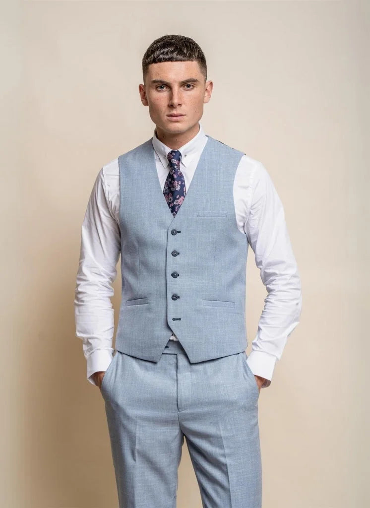Cavani - Weste Miami Himmelblau Slim Fit