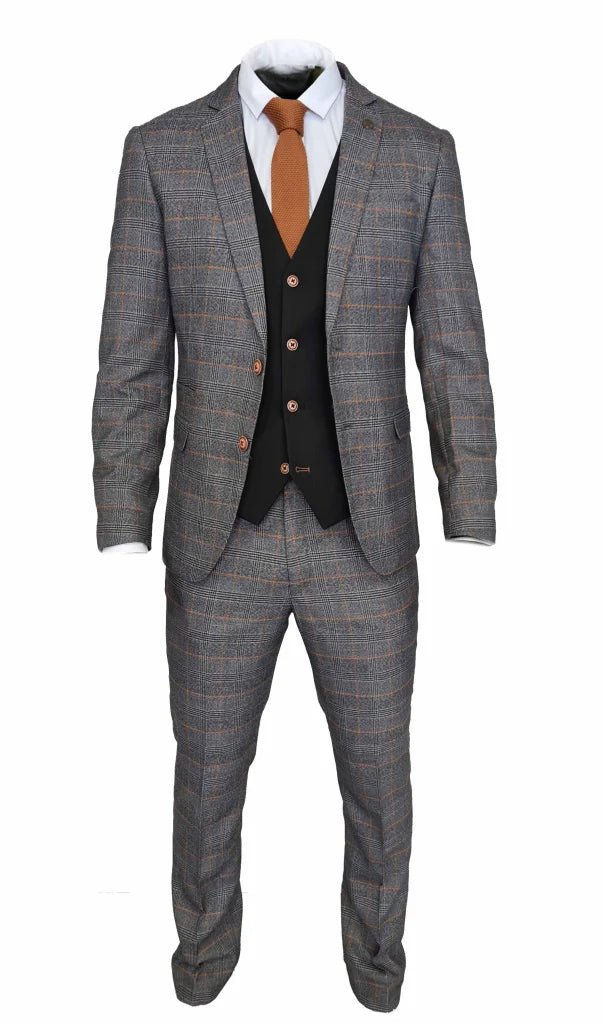 Dreiteiliger Anzug Jenson Grau Mix and Match - driedelig pak