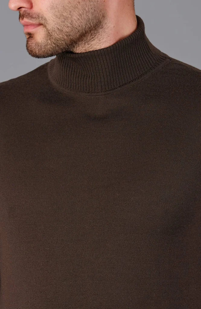 Extra feiner Merinowollpullover mit Rollkragen für Herren