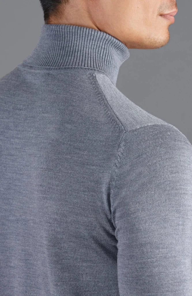 Extra feiner Merinowollpullover mit Rollkragen für Herren