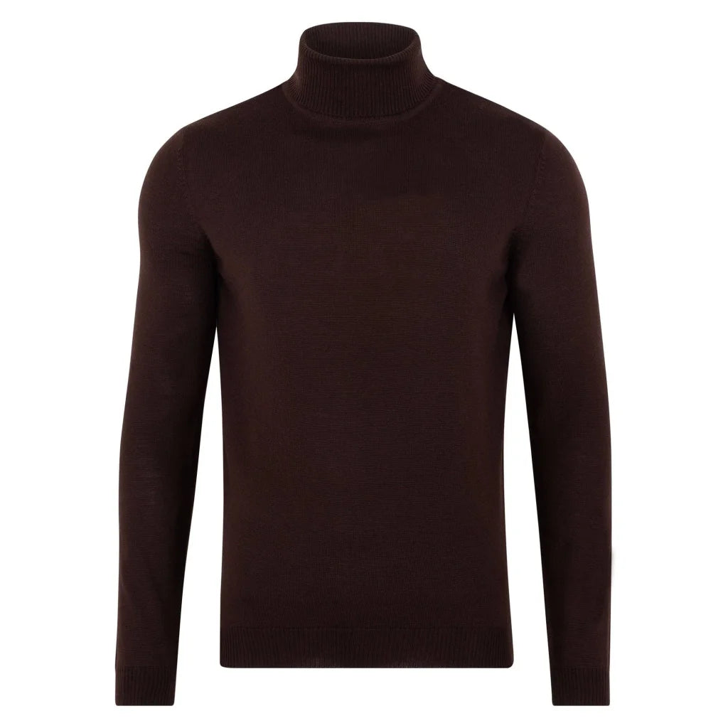 Extra feiner Merinowollpullover mit Rollkragen für Herren