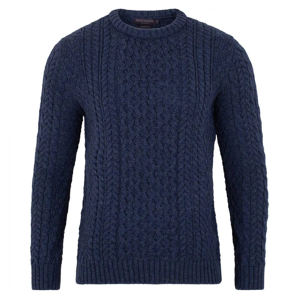 Fisherman’s Britische Woll-Kabelpullover für Herren