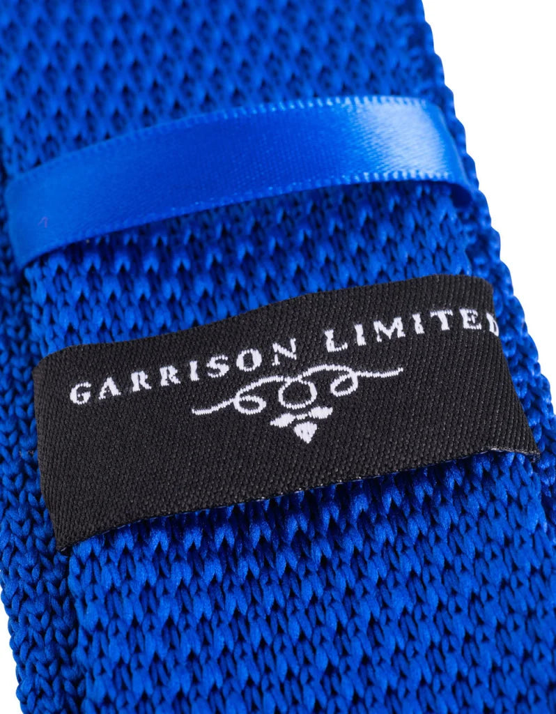 Gestrickte Krawatte Garrison Limited ozeanblau - stropdas