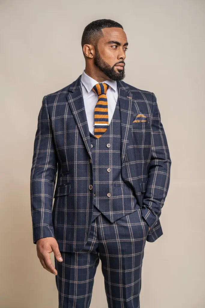 Hardy Anzug marineblau dreiteiliger Anzug Gentleman’s