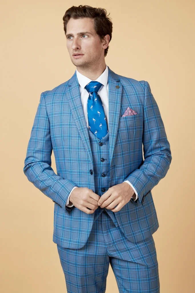 Herrenanzug Jose Sky Blue - 3 - teilig - driedelig pak