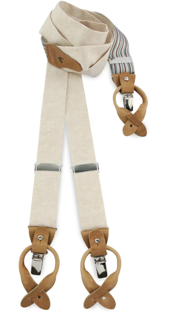 Hosenträger Gentleman Set Sposo Stiloso beige - creme