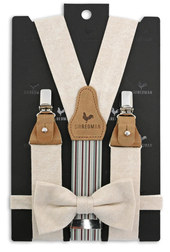 Hosenträger Gentleman Set Sposo Stiloso beige - creme