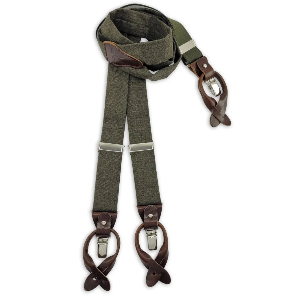 Hosenträger Harrison Tweed - olivgrün - Hosenträger