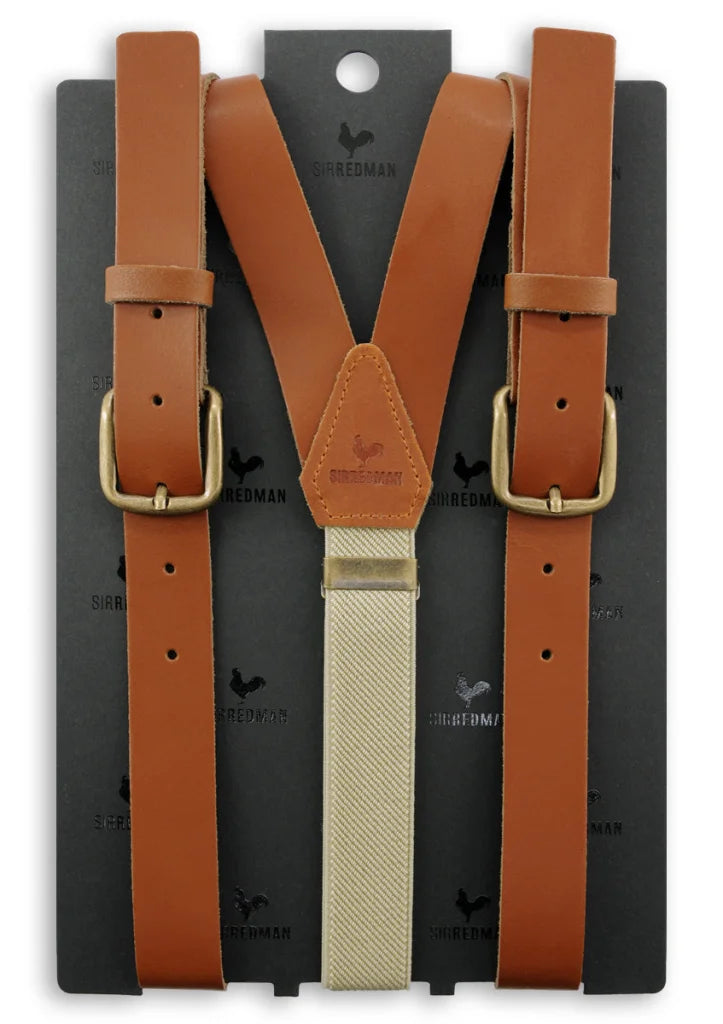Hosenträger rustikale Gentleman’s Leder cognac - cognac