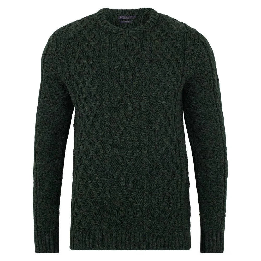 Jarvis Aran Kabelpullover aus 100% britischer Wolle