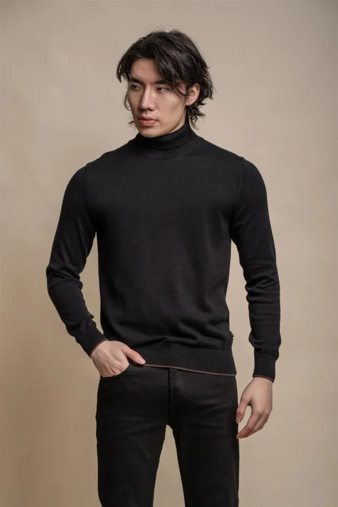 Karris Rollkragenpullover für Herren in Marineblau