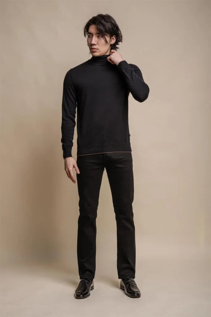 Karris Rollkragenpullover für Herren in Marineblau
