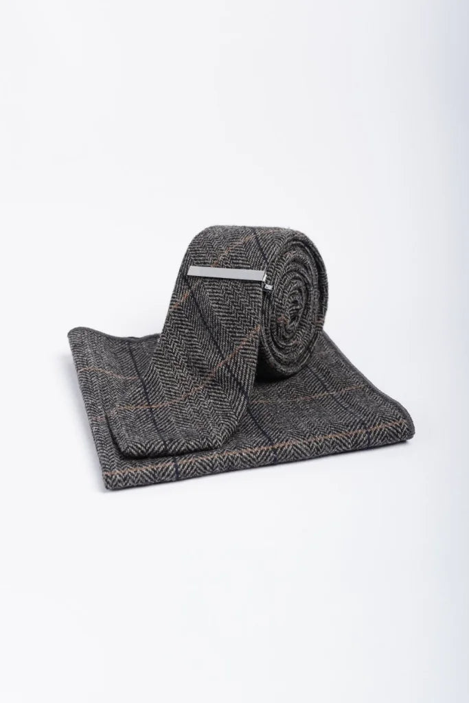 Krawatte Grau/Blau - Cavani Albert - gentleman set