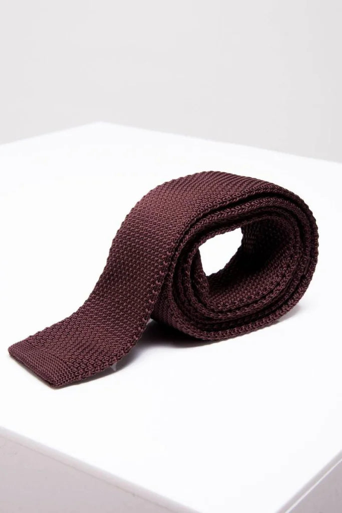 Krawatte Marc Darcy braun strick - stropdas